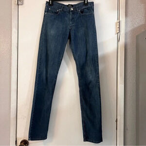 A.P.C. Blue Jeans Slim Straight Men's 29 Distressed Cotton